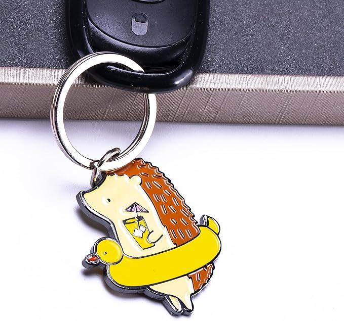Cute Key chain Pendant Hedgehog Keychain Animal Shape Style Novelty Pineapple Cat Gifts Keyring for Women Men