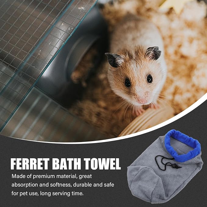 SHINEOFI Towel Material for Small Great Hamster Bag Pets Absorption with Bath or Cozy Lint Grooming and Drying Hair Efficiently Ferret