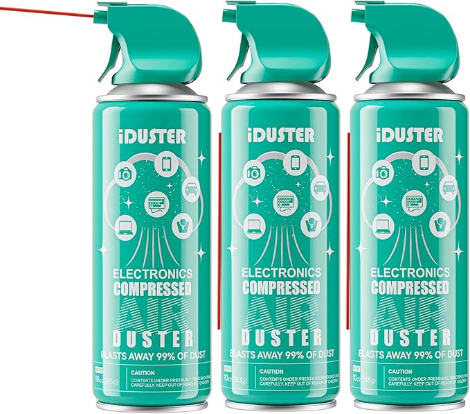 Keyboard Cleaner Air Spray for Computers - 10oz Air Can Duster for Electronics, 3PCS