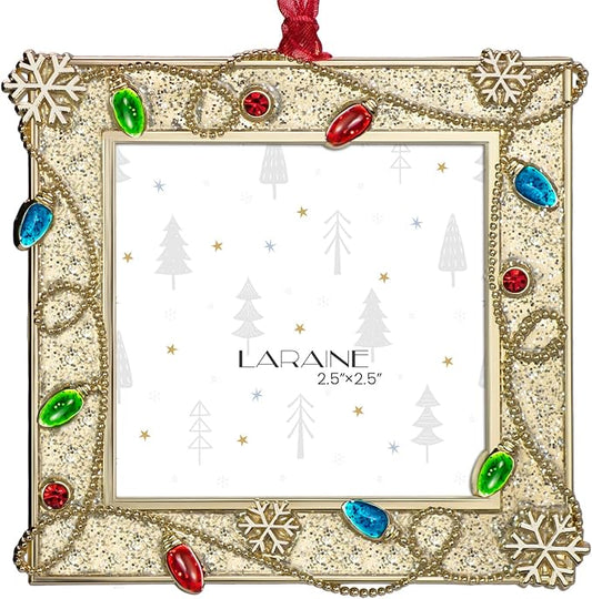 LARAINE Picture Photo Frame Christmas Metal 2025 Christmas High Definition Glass Display Pictures for Tabletop Home Decorative Holiday Gift