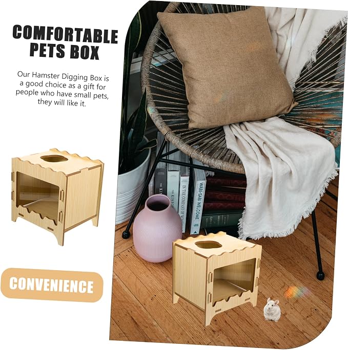 Abaodam Hamster Hideout Toy Soft Digging House Thick Bedding for Small Animals PET Sleeping Box for Hamsters and Other Small Pets Fun Plaything for Cages