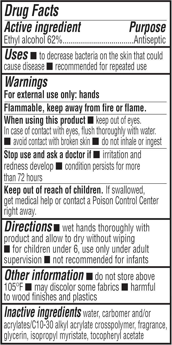 Amazon Basics Hand Sanitizer, Original Scent, Contains 62% Ethyl Alcohol, 67.60 Fl Oz (Pack of 1) (Previously Solimo