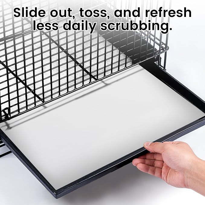 23.6x16.9in Bird Cage Liners - 200 Sheets Pre-Cut Cage Tray Pads | Disposable Absorbent Non-woven Pads Absorb Moisture and Collect Feathers for Parrots, Cockatiels, Parakeets and Finches