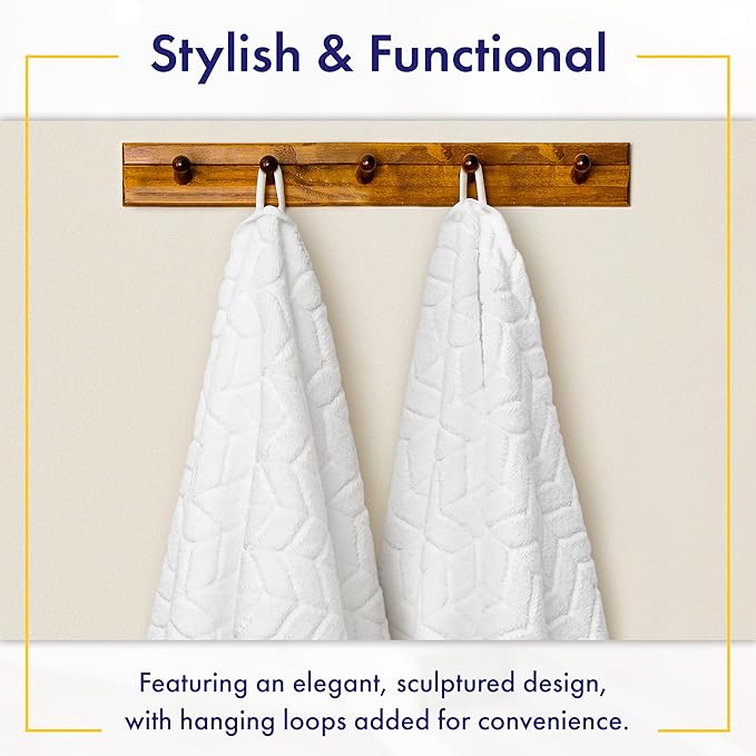 Ultra Soft & Stylish 700 GSM Luxury Hand Towel Set (6 Pieces - 30 x 16 in.) - 100% Zero-Twist, Long-Staple Cotton - Remarkably Absorbent (Pewter Grey)