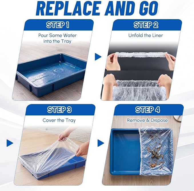 Tondiamo Disposable Rabbit Cage Liners for Litter Box Tray, Small, 150 Pcs