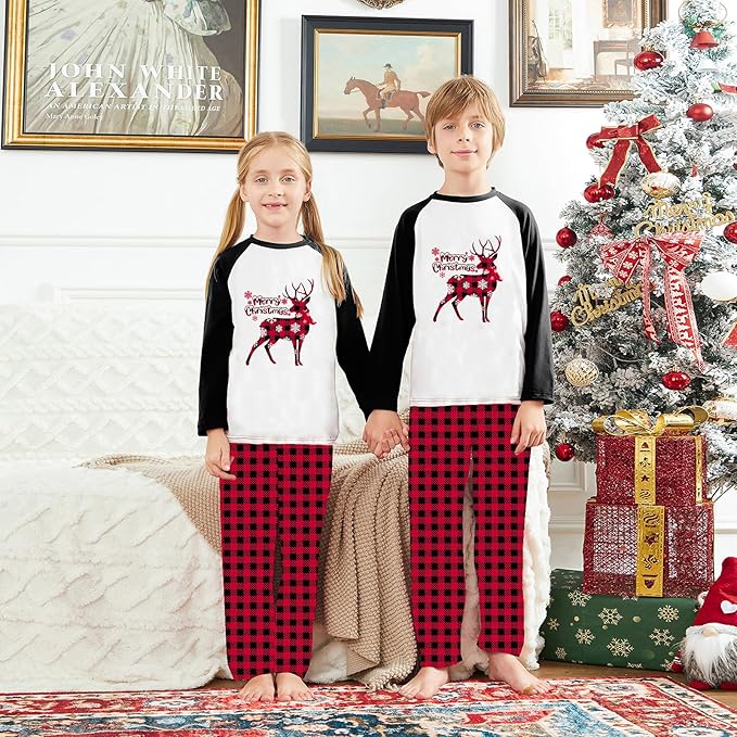 WephuPSho Christmas Family Matching Pajamas, Festive Xmas Jammies Sets for the Whole Family, Holiday Pjs Christmas
