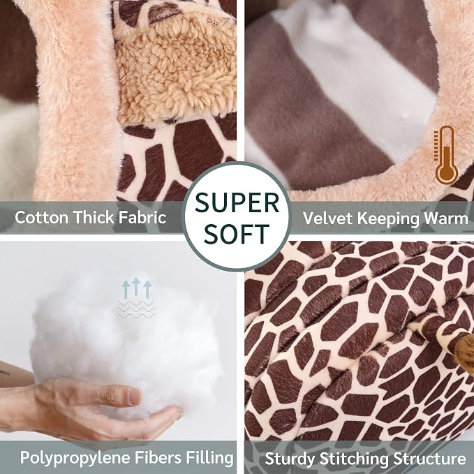 JanYoo Warmer Hedgehog Supplies Toys House Cage Accessories Bed Sleeping Bag (L,Giraffe)