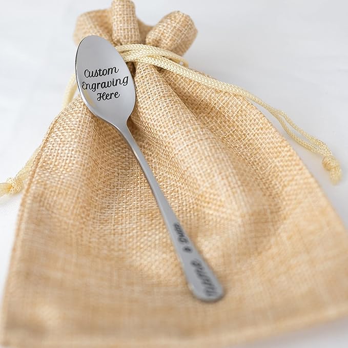 Custom Personalized Engraved Spoon - Your Idea, Text, Message in Stainless Steel - Unique Gift for Best Friend, Lover, Parent, Child