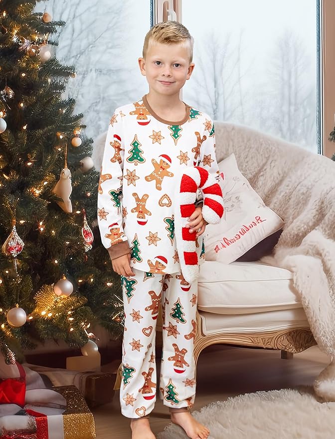 PATPAT Christmas Family Matching Pajama Sets Includes Christmas Socks - Perfect for Family Photos & Holiday Celebrations