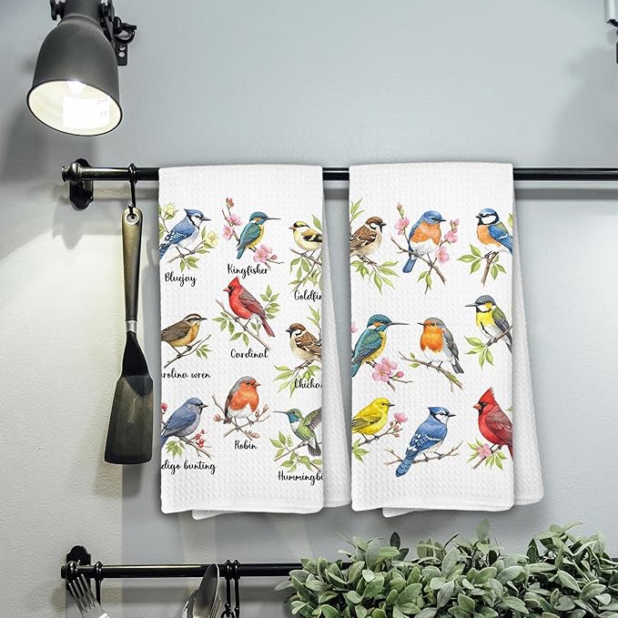 Bird Gifts Kitchen Towels, Gifts for Bird Lovers Women, Birds Birder Dish Towels for Kitchen,Birds Decorative Hand Towels for Bathroom