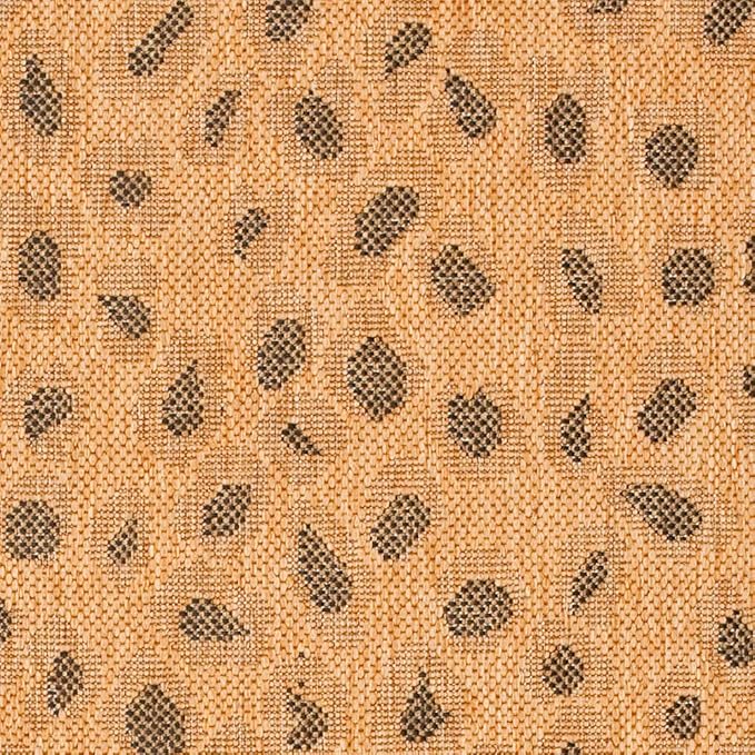 SAFAVIEH Washable Rug Outdoor Courtyard Collection - 2'3" x 10' Runner, Natural & Gold, Non-Shedding & Easy Cleaning, Ideal for Patio, Entryway, Mudroom, Hallway, Kitchen (CY6104-39)