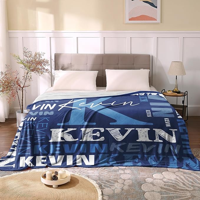Personalized Blankets for Teen Girls Boys - Printed in USA, Custom Blanket with Kids Names, Ultra-Soft Flannel Monogrammed Baby Throws Blankets, Customized Christmas Brithday Gifts for Adults