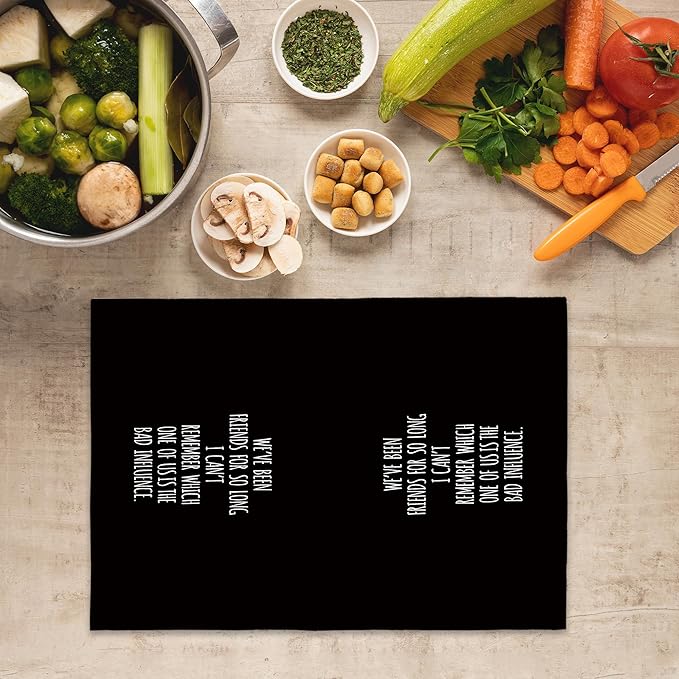 Funny Sarcastic Friend Gifts Black Kitchen Towels, Humorous Friendship Gifts Hand Towels for Bathroom, Long Distance Friendship Gifts Decorative Tea Towels Dish Towels,BFF Gifts, 16x24 Inch