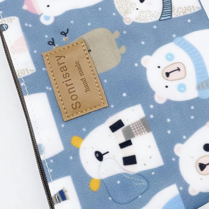 Hunger Polar Bear in Snow Makeup Cosmetic Tote Bag Carry Case (P1141705)