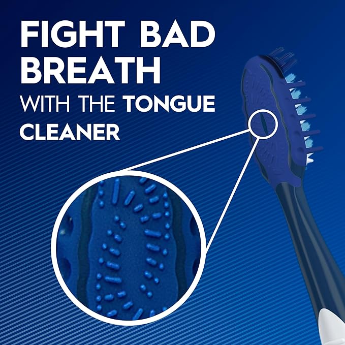 Oral-B Pro Health CrossAction Plaque Removal toothbrushes, 6 Count Toothbrush Soft, Deep Reach in Tight Spaces, Tongue Scraper Tooth Brush, Plaque Fighter, Gentle on Teeth, Gum stimulators