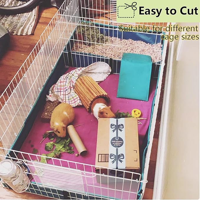 Pet Cage Liner Protection, Rabbit Cage Plastic Panels, 18 PCS Cage Urine Guard for Rabbit, Guinea Pig, Hamster, Hedgehog, Chinchilla, Ferret, Bunny - Transparent, 11.8"x7.9"