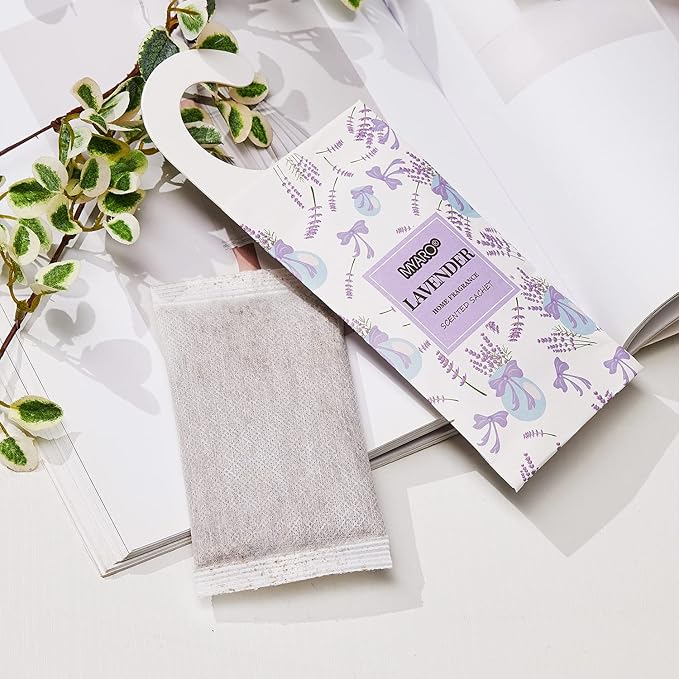 MYARO 12 Packs Lavender Large Scented Sachets for Drawer and Closet, Long-Lasting Hanging Sachet Bags Closet Deodorizer Scented Home Air Fresheners for Women Chritsmas Gift
