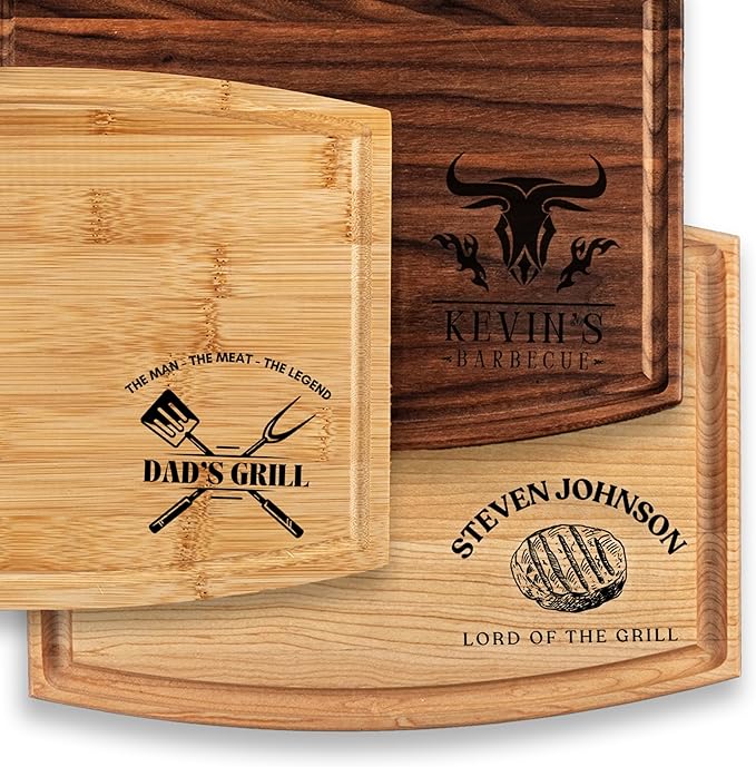 Personalized Cutting Board – Custom Engraved Grilling Gifts for Men, Christmas, Birthday, Wedding, Housewarming – Ideal Present for Man, Dads, Husbands, Newlyweds, Perfect for Grill