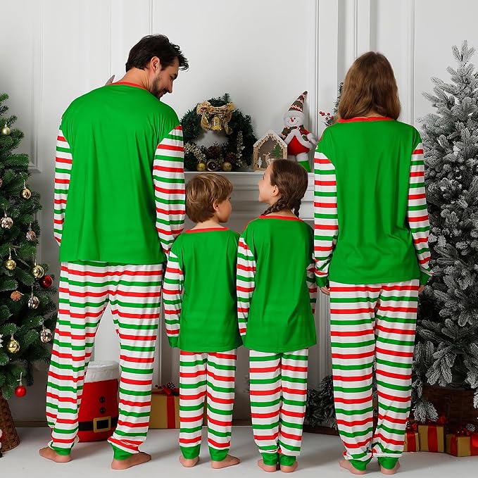 Matching Family Christmas Pajamas Sets, Holiday PJs with Top and Pants, Cute 2 Piece Sleepwear for Couples/Women/Men
