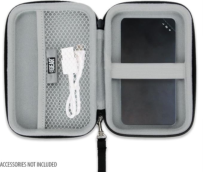 USA Gear Portable WiFi Hotspot for Travel Carrying Case - Internet Booster Case with Wrist Strap Compatible with 4G LTE Wi-Fi Mobile Hotspots from Verizon Orbic, Netgear, Huawei, GlocalMe - Black