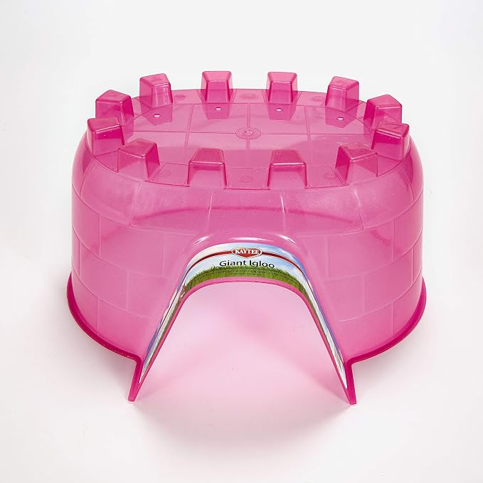 Kaytee Igloo Habitat Hideout for Pet Rabbits, Ferrets, Guinea Pigs, and Other Small Animals, Giant (Pack of 3)