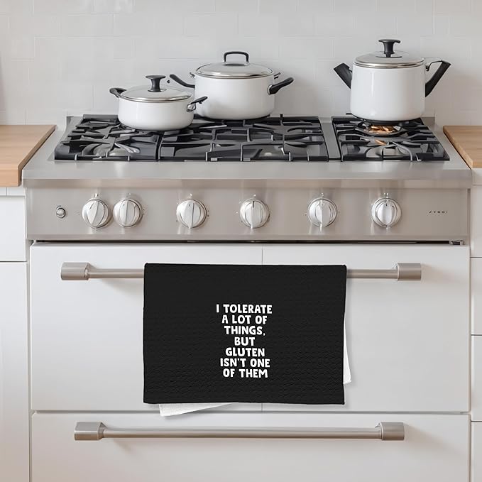 Black Funny Gifts Kitchen Towels, Funny Dish Hand Towels for Kitchen Decor, 16x24 Inch