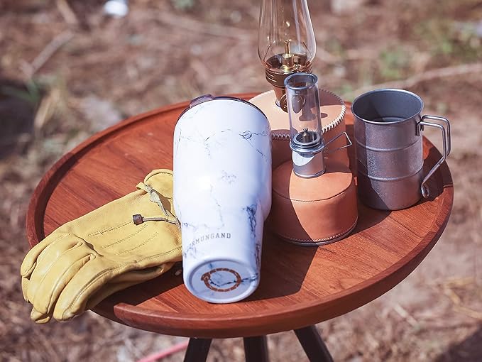Jormungand 30 oz Tumbler Stainless Steel Vacuum Insulated Travel Mug with Leak Proof Lid Double Wall Coffee Cup Water Bottle for Cold Beverages 30oz Tumbler Marble White
