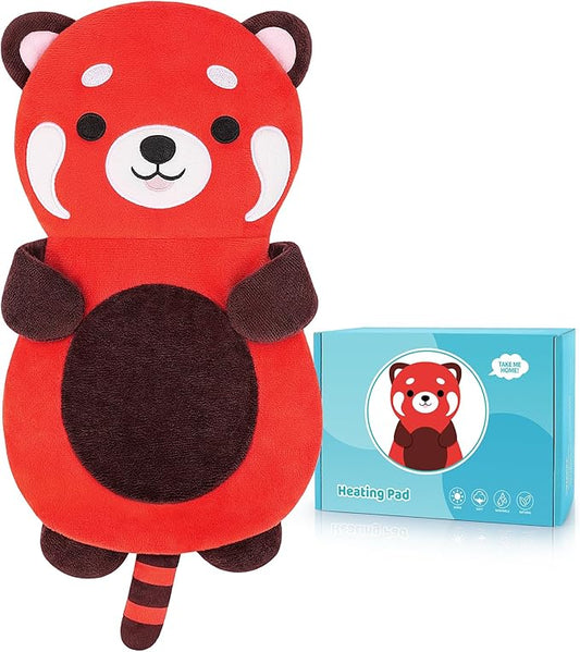 Red Panda Microwave Heating Pad for Period Cramps, Animal Microwavable Heating Pad for Pain Relief with Lavender Scented, Animal Heating Pad for Kids and Women, Warmer Pad for Birthday Mother's Day