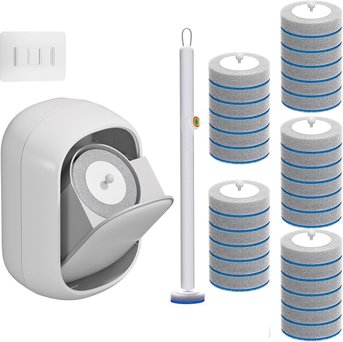 CTIME Disposable Toilet Brush with 30 Brush Heads