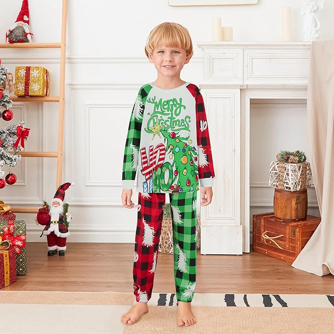 Christmas Family Pajamas Matching Sets, Matching Christmas Pjs For Family and Dog, Holidays Jammies Family Pjs Set