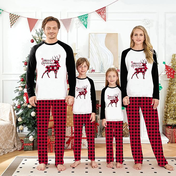 WephuPSho Christmas Family Matching Pajamas, Festive Xmas Jammies Sets for the Whole Family, Holiday Pjs Christmas