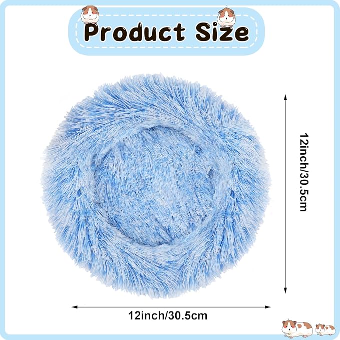 PETKNOWS 2 Pack Guinea Pig Beds Warm Winter Hamster Small Animal Bed | Thickened Plush and PP Cotton Fabric, Guinea Pig and Hamster Bed, Keeping Warm and Safe, 30cm Size with Inner Cushion