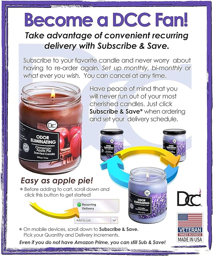 Almond Sugar Cookie Odor Eliminating Highly Fragranced Candle - Eliminates 95% of Pet, Smoke, Food, and Other Smells Quickly - Up to 80 Hour Burn time - 12 Ounce Premium Soy Blend