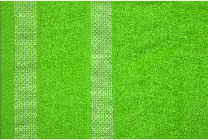 CASA COPENHAGEN Designed in Denmark 600 GSM 2 Large Bath Towels 2 Large Hand Towels 2 Washcloths, Super Soft Egyptian Cotton 6 Towels Set for Bathroom, Kitchen & Shower - Lime Green