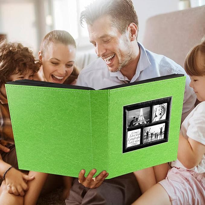Ywlake Photo Album 4x6 1000 Pockets Photos, Extra Large Capacity Family Wedding Picture Albums Holds 1000 Horizontal and Vertical Photos Green