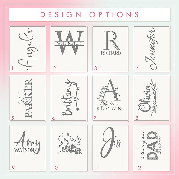 Personalized Tumbler with Engraved Name - 12 Designs, 20 Oz Coffee Tumbler with Slider Lid, Sky Blue, Double Wall Insulated - Custom Gifts for Women