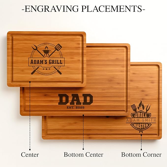 Personalized Grill Cutting Board,Him, Husband, Brother, Boyfriend, Papa, Customized Cutting Board for Grilling, BBQ Gifts from Daughter, Son, Best Step Daddy, Father-in-Law