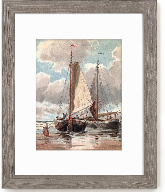 16x20 Picture Frame, Solid Wood Grain Picture Frame-Tempered Glass, Display Poster 11x14 with Mat or 16 x 20 Without Mat, Rustic Picture Frames, 16x20 Picture Frames for Wall, Grey, 1Pack