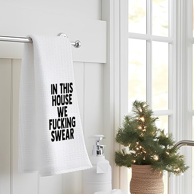 Funny Kitchen Towels, Funny Dish Towels, Hand Towels, Tea Towels for Kitchen, Funny Bathroom Hand Towels, Funny Decor, Funny Towel Gifts for Women, 16x24 Inches