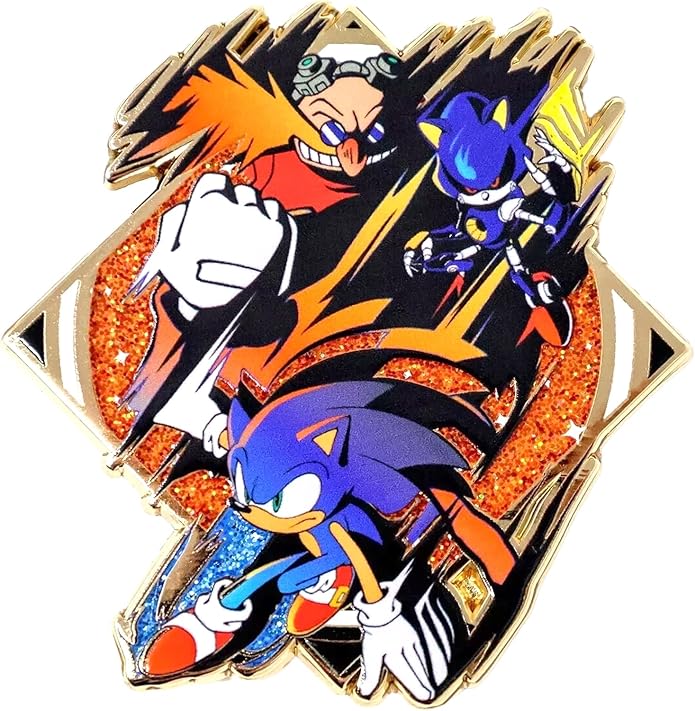 Sonic the Hedgehog Blind Bag Enamel Pin – Speed Stamp Series Mystery Collectible (Officially Licensed, Zen Monkey Studios)