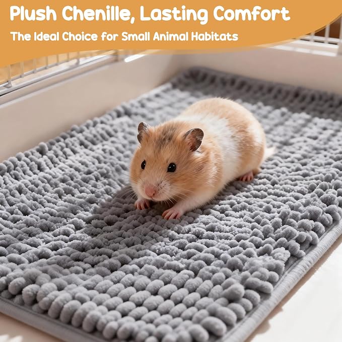 6 Pcs Guinea Pig Cage Liner, 20x12 Inch Washable Fleece Bedding Mats | Reusable Guinea Pig Bedding & Pee Pads for Small Animals, Rabbit