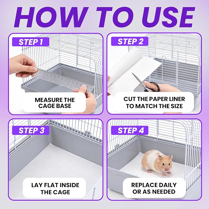 HA SHI Bird Cage Liners - Non-Toxic, Ink-Free Newsprint Paper for Parrots & Small Animals (164 ft Roll - 22" Wide (Trim-to-Fit)) | Roll-type cage liner, 22 in wide x 164 ft, ink-free newsprint. Trim to any length for birds and small pet enclosures.
