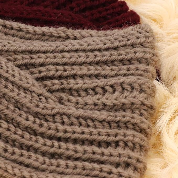 DRESHOW Winter Knit Chunky Headbands for Women Crochet Turban Knitted Ear Warmer Fashion Head Wrap 6 Pack