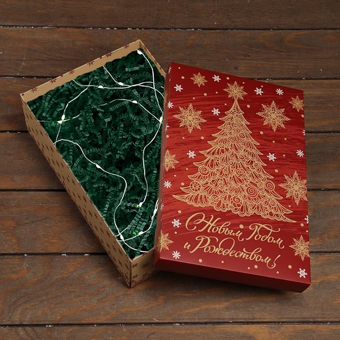 Tisspoms Crinkle Cut Paper Shred Filler, 2 LB Basket Filler Shredded Paper, Confetti Stuffing for Basket Filling, Halloween, Christmas, Birthdays, Gift Wrapping, Stuffer Party Supplies(Dark Green)