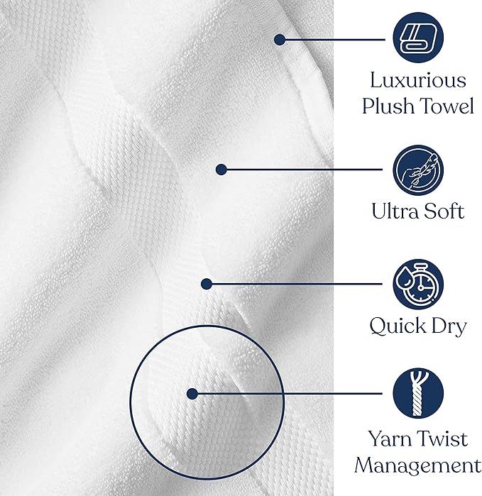 Delara Organic Cotton Luxuriously Plush Bath Sheet Pack of 4 | GOTS & OEKO-TEX Certified | Premium Hotel Quality Towels | Feather Touch Technology|650 GSM Long Staple|Soft, Quick Dry & Ultra-Absorbent