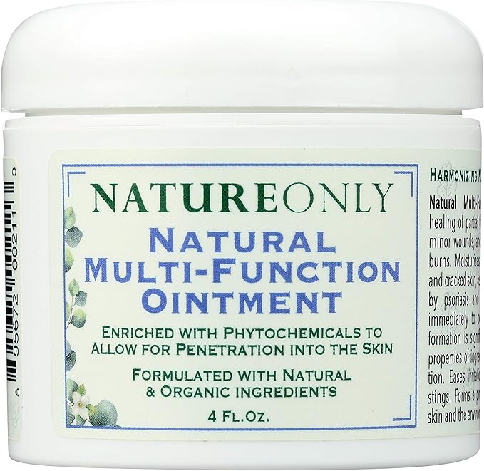 Nature Only Natural Multi-Function Ointment, 4 Oz Best Skin Healing Aids Enriched with phytochemicals to Allow for Penetration into Skin, Formulated with Natural & Organic Ingredients (4.0)