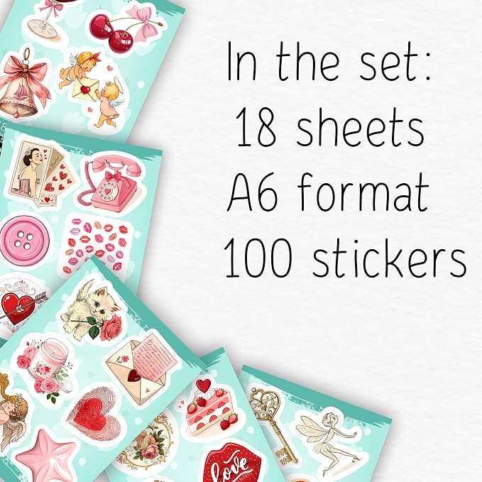 100Pcs Coquette Stickers and Decals for Laptop - Pink Aethetic Stickers for Water Bottle - Coquette Gifts - Gift for Women & Men