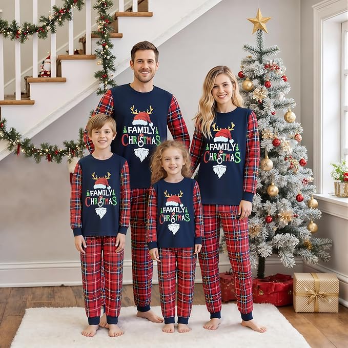 WephuPSho Christmas Family Matching Pajamas, Festive Xmas Jammies Sets for the Whole Family, Holiday Pjs Christmas