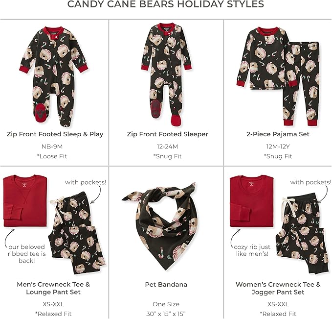 Burt's Bees Baby Baby Family Jammies Matching Holiday Organic Cotton Pajamas