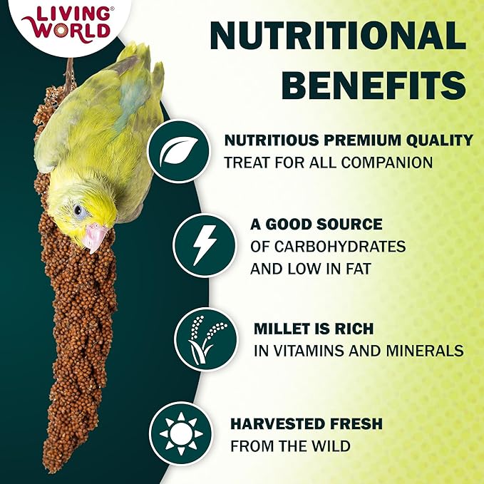 Living World - Millet Spray for Birds, 7 Oz
